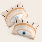Retro evil eye - earthy Pillow Sham Gallery Image 3
