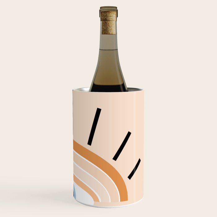Retro evil eye - earthy Wine Chiller Gallery Image 3