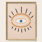 Retro evil eye - earthy Serving Tray Gallery Image 1