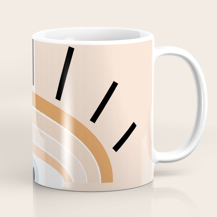 Retro evil eye - earthy Coffee Mug Gallery Image 1