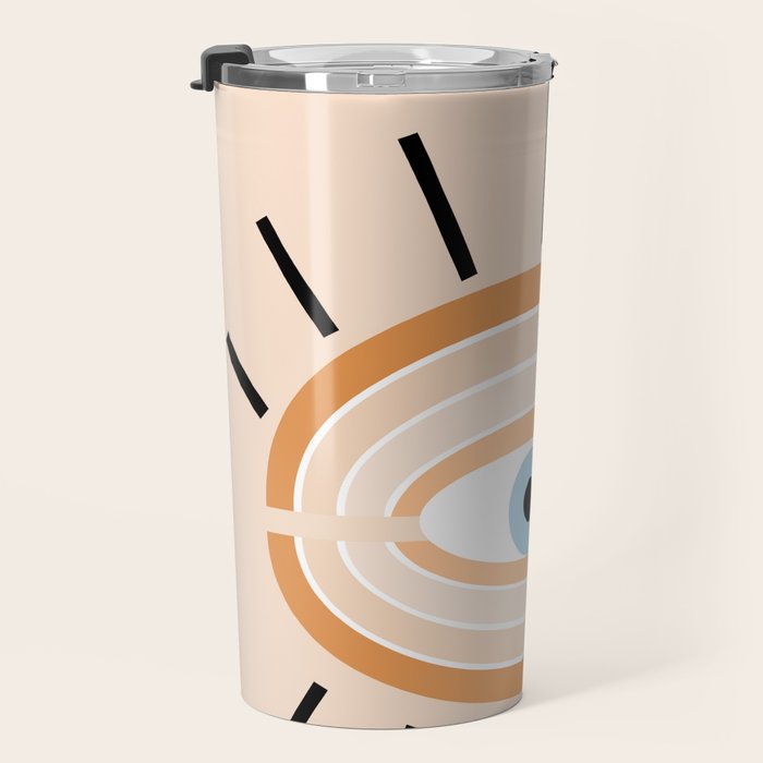 Retro evil eye - earthy Travel Mug Gallery Image 3