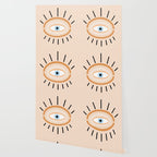 Retro evil eye - earthy Wallpaper Gallery Image 2