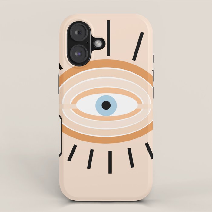 Retro evil eye - earthy iPhone Case Gallery Image 1