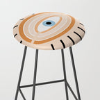 Retro evil eye - earthy Stool Gallery Image 2