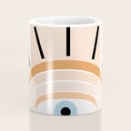Retro evil eye - earthy Coffee Mug Gallery Image 4