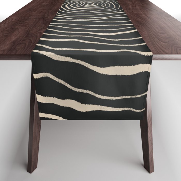 Strokes 07: Nero Black Edition  Table Runner Gallery Image 1