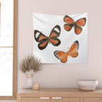 Orange Butterflies Wall Tapestry Gallery Image 2