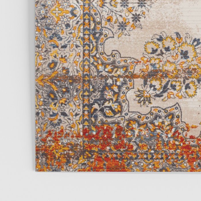 Orange Vintage Rug Design Poster Gallery Image 3
