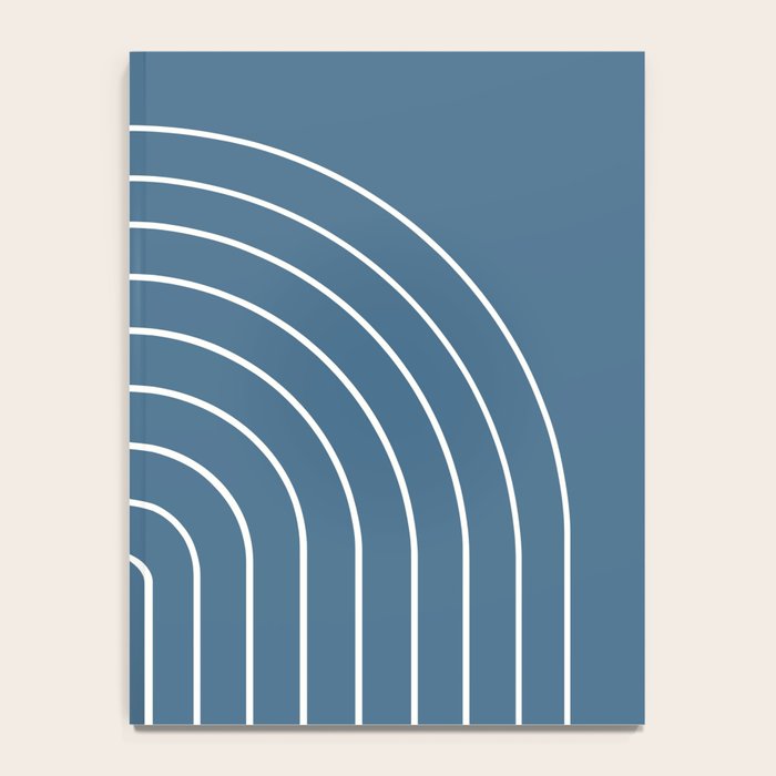 Minimal Arch XXXIV Nautical Blue Modern Geometric Lines Notebook Gallery Image 4