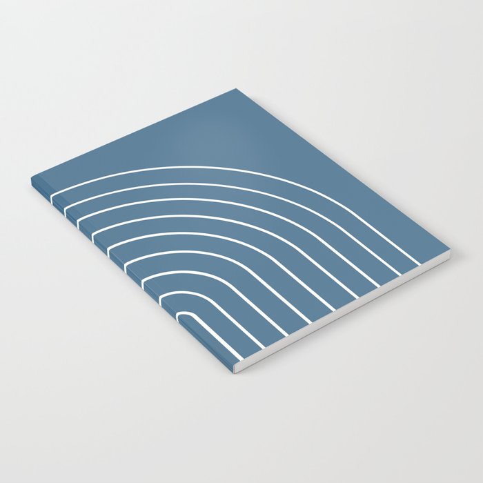 Minimal Arch XXXIV Nautical Blue Modern Geometric Lines Notebook Gallery Image 1