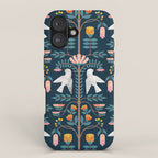 Folk Forest Scandinavian Birds iPhone Case Gallery Image 1