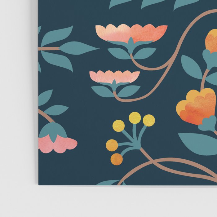 Folk Forest Scandinavian Birds Poster Gallery Image 3