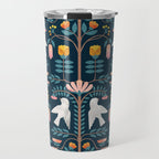 Folk Forest Scandinavian Birds Travel Mug Gallery Image 1