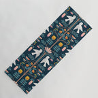 Folk Forest Scandinavian Birds Yoga Mat Gallery Image 1