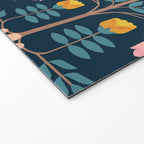 Folk Forest Scandinavian Birds Welcome Mat Gallery Image 2