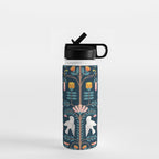 Folk Forest Scandinavian Birds Water Bottle Gallery Image 1