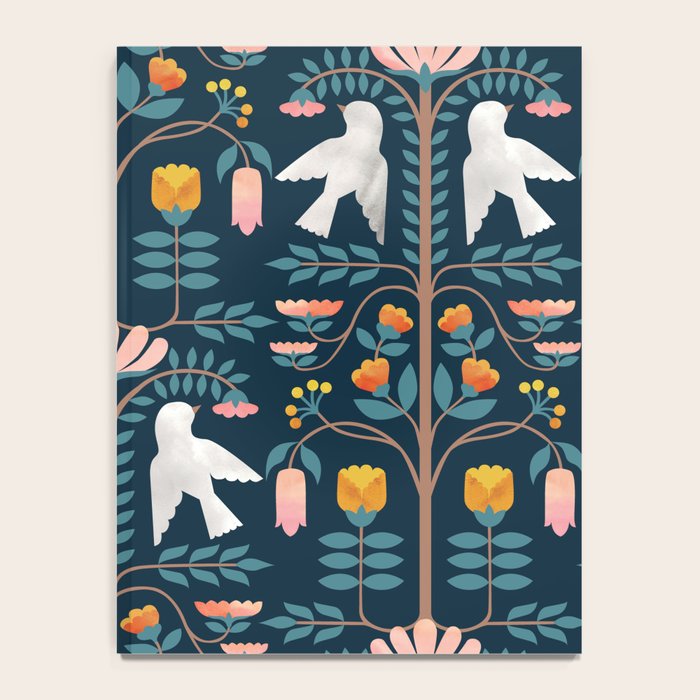 Folk Forest Scandinavian Birds Notebook Gallery Image 4