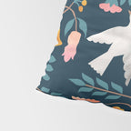 Folk Forest Scandinavian Birds Pillow Sham Gallery Image 4