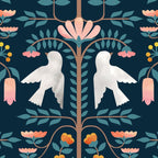 Folk Forest Scandinavian Birds Coffee Mug Gallery Image 2