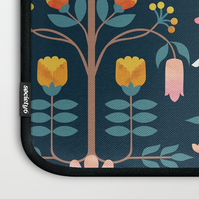Folk Forest Scandinavian Birds Laptop Sleeve Gallery Image 3