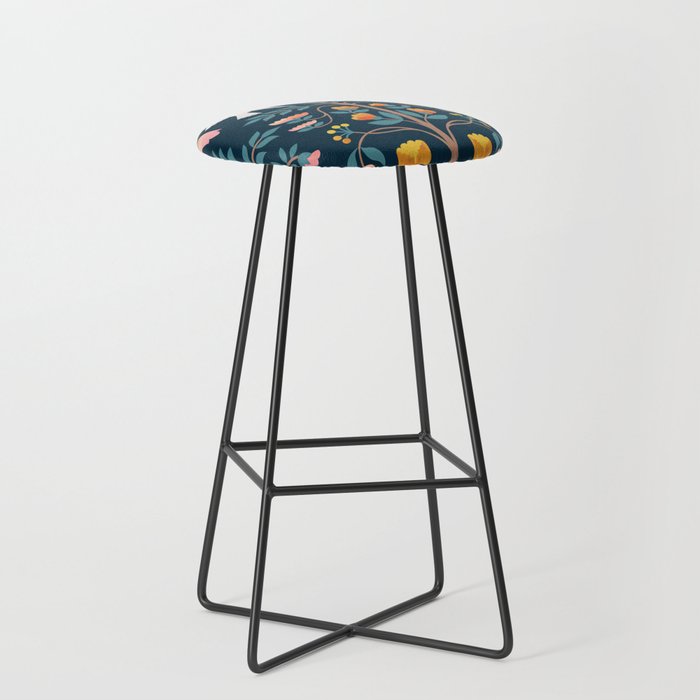 Folk Forest Scandinavian Birds Stool Gallery Image 1
