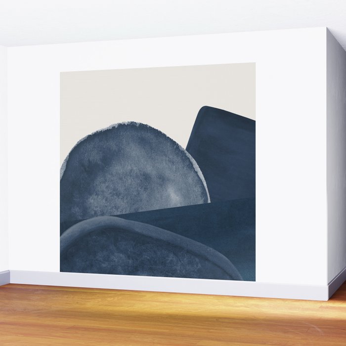 Blue Landscape Wall Mural Gallery Image 2