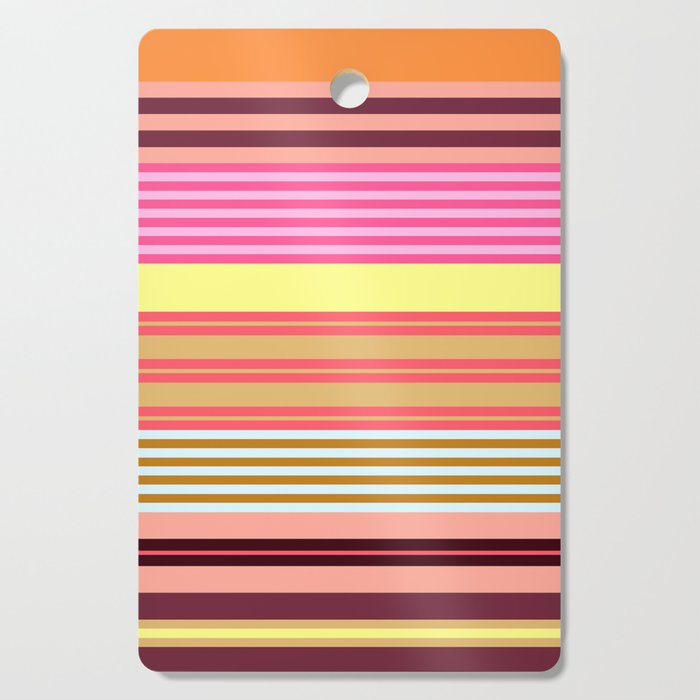 stripe pattern -bright Cutting Board Gallery Image 1