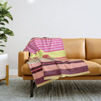 stripe pattern -bright Throw Blanket Gallery Image 1