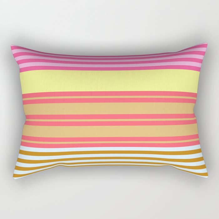 stripe pattern -bright Rectangular Pillow Gallery Image 1