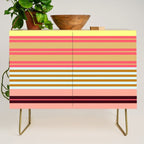 stripe pattern -bright Credenza Gallery Image 1