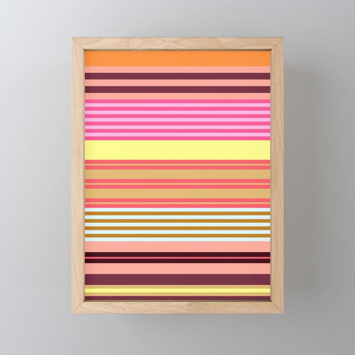 stripe pattern -bright Mini Art Print Gallery Image 1