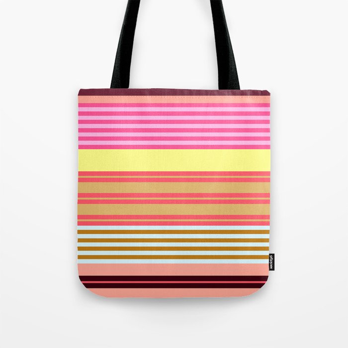 stripe pattern -bright Tote Bag Gallery Image 1