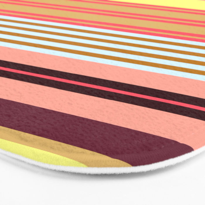 stripe pattern -bright Bath Mat Gallery Image 3
