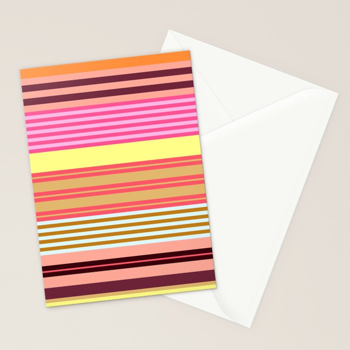 stripe pattern -bright Stationery Card Gallery Image 2