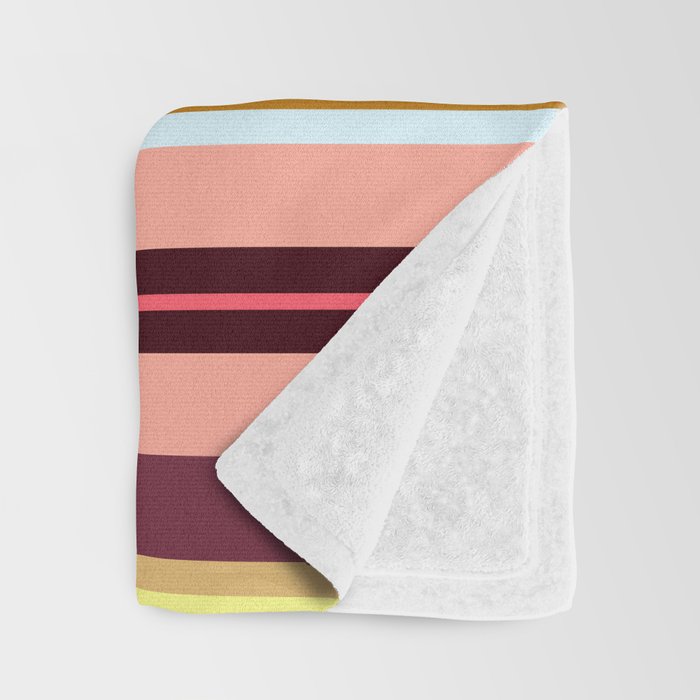 stripe pattern -bright Throw Blanket Gallery Image 3