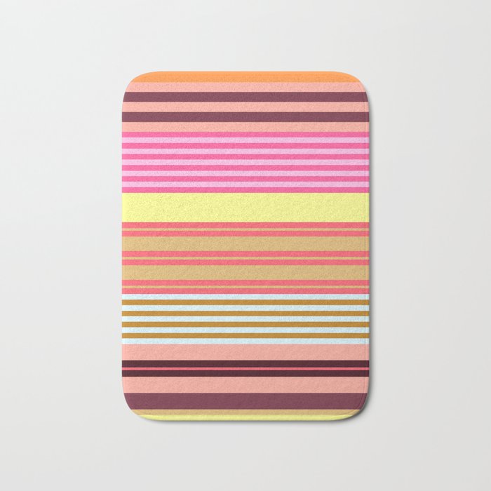 stripe pattern -bright Bath Mat Gallery Image 1