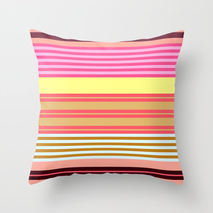 stripe pattern -bright Throw Pillow Gallery Image 1