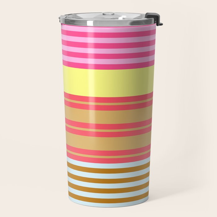 stripe pattern -bright Travel Mug Gallery Image 2