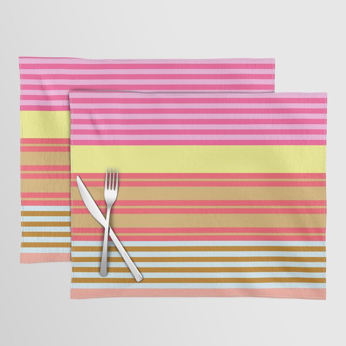 stripe pattern -bright Placemat Gallery Image 1