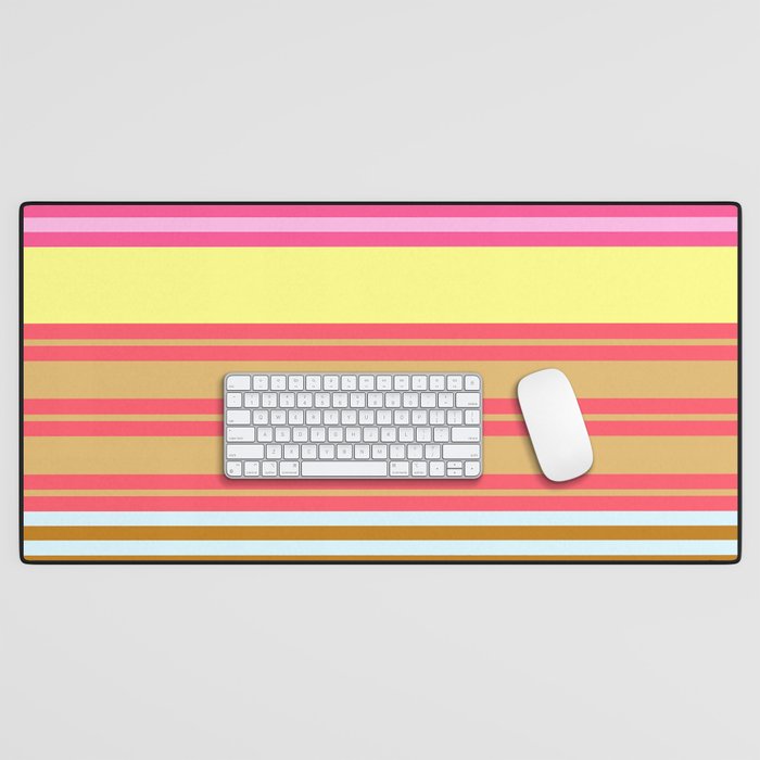 stripe pattern -bright Desk Mat Gallery Image 1