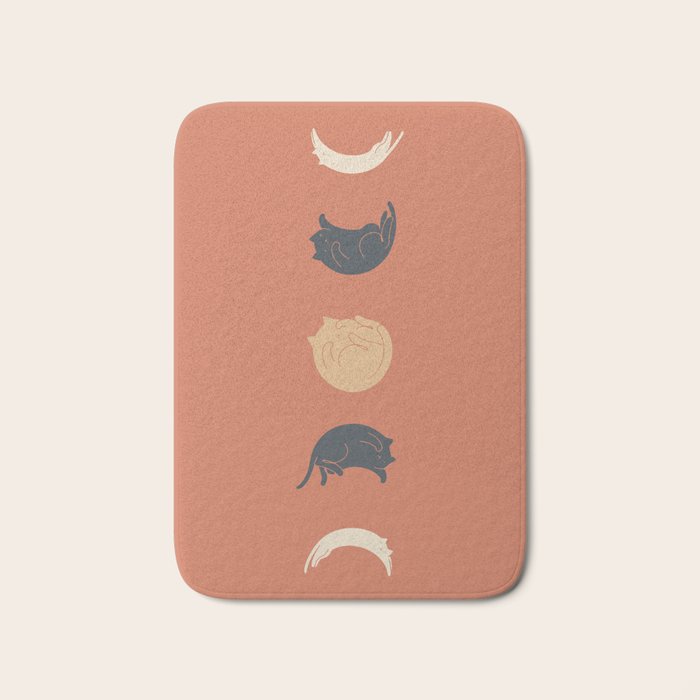 Cat Landscape 61: Meow Phases 2 Bath Mat Gallery Image 1