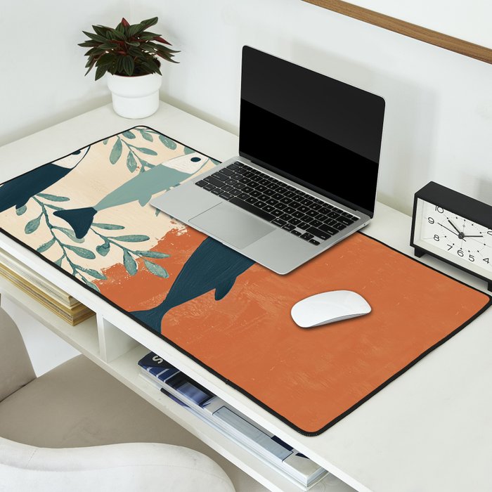 Three Swimming Fish Desk Mat Gallery Image 2
