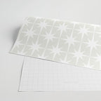 Midcentury Modern Atomic Starburst Pattern in Pale Beige Greige and White Wrapping Paper Gallery Image 2