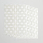 Midcentury Modern Atomic Starburst Pattern in Pale Beige Greige and White Wrapping Paper Gallery Image 3