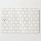 Midcentury Modern Atomic Starburst Pattern in Pale Beige Greige and White Cutting Board Gallery Image 1