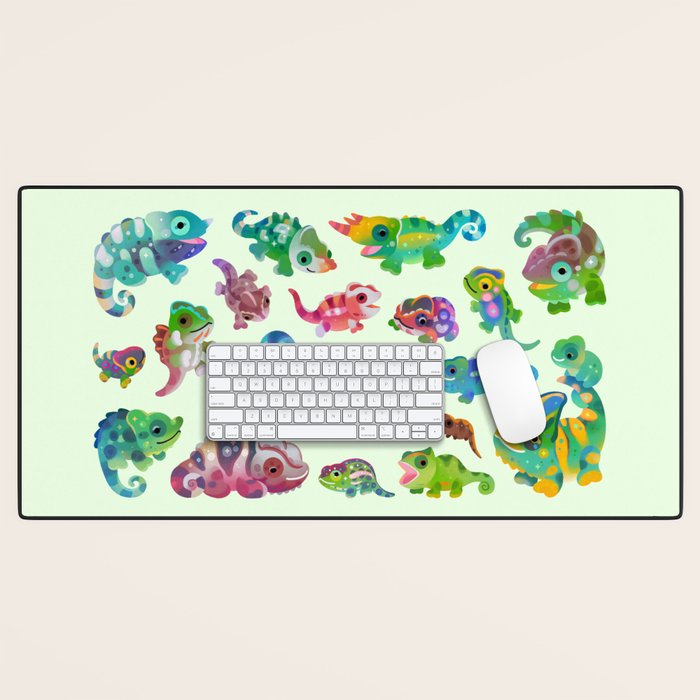 Chameleon - bright Desk Mat Gallery Image 1