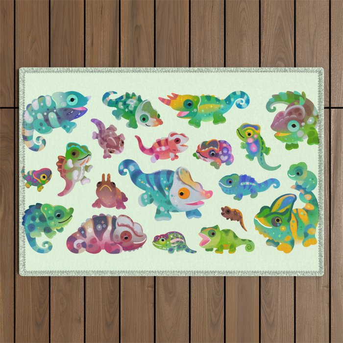Chameleon - bright Outdoor Rug Gallery Image 1