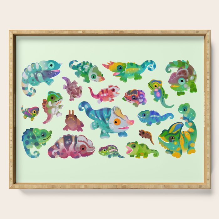Chameleon - bright Serving Tray Gallery Image 1