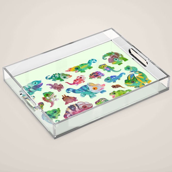 Chameleon - bright Acrylic Tray Gallery Image 1