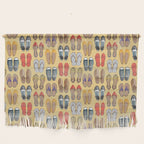 Hard choice // shoes on yellow background Wall Hanging Gallery Image 1